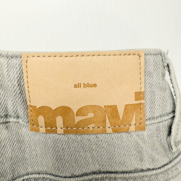 MAVI Victoria High Rise Wide Legs Light Grey Stone wash Denim 100% Cotton sz 26 - Picture 8 of 15